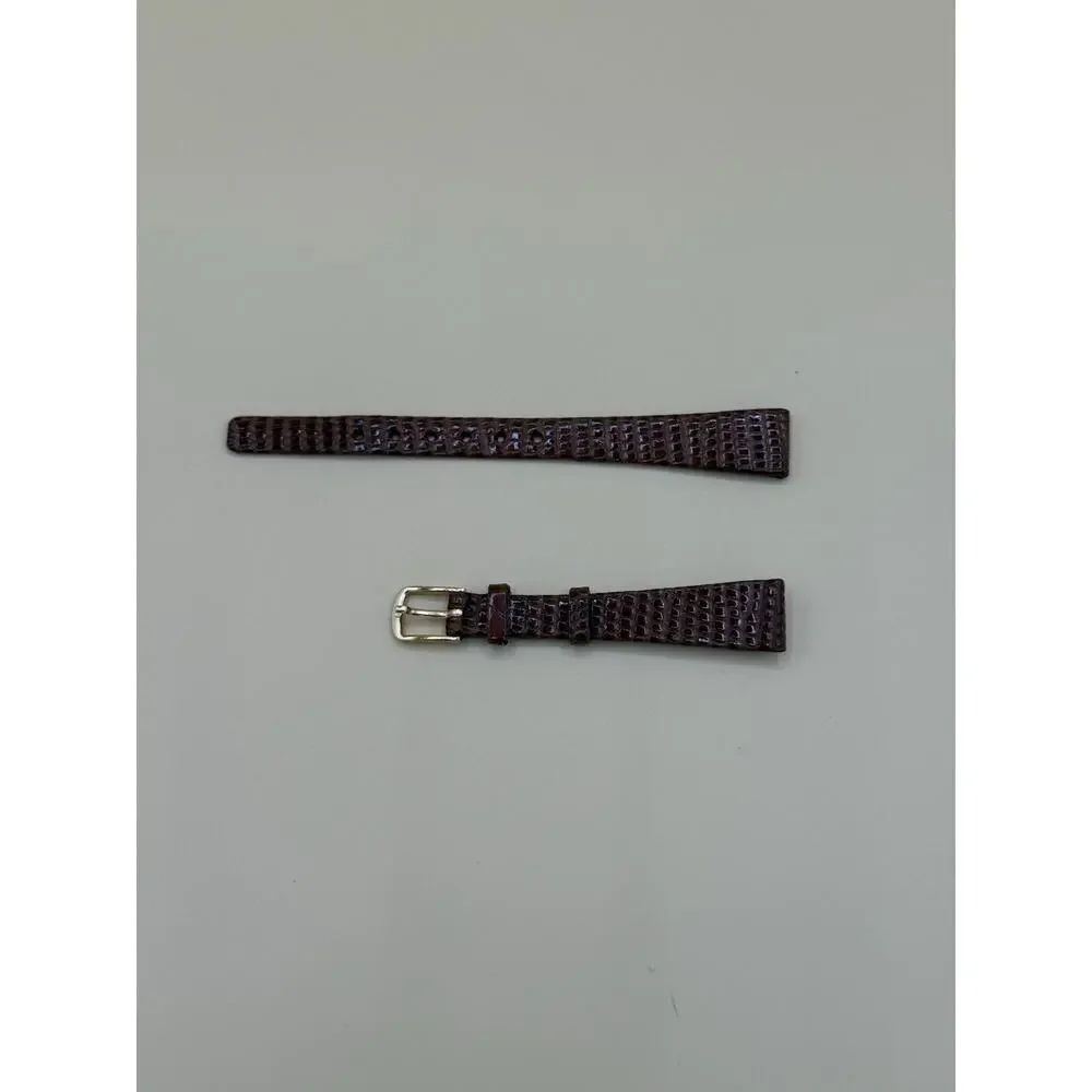 13mm KREISLER Genuine LIZARD Tan NOS Vintage Watch Band & Gold-Tone Buckle